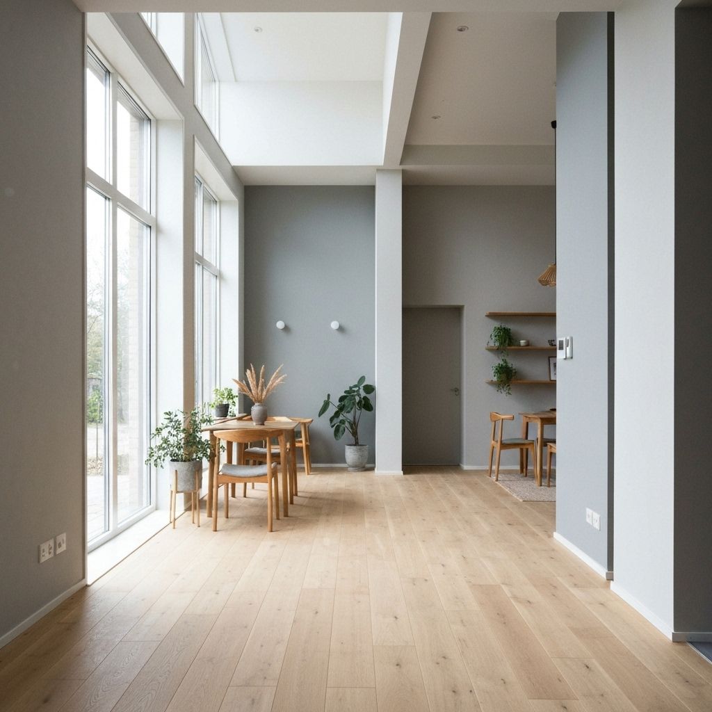 Clean, natural, modern interior representing our values.